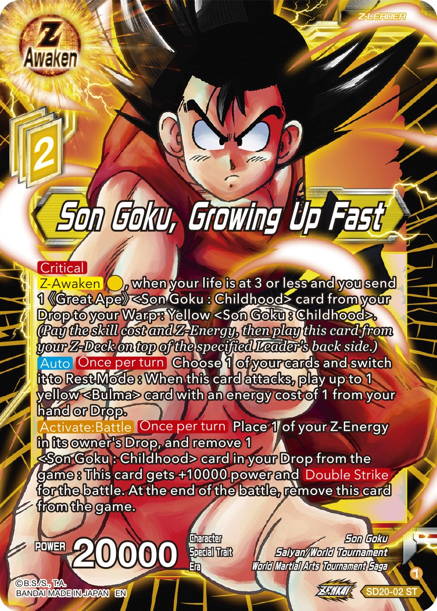 Son Goku, Growing Up Fast (Silver Foil) - Dawn of the Z-Legends - Dragon  Ball Super CCG