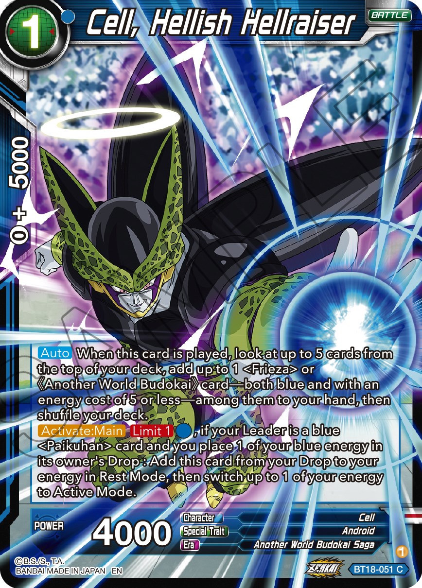 Cell, Hellish Hellraiser - Dawn of the Z-Legends - Dragon Ball Super CCG