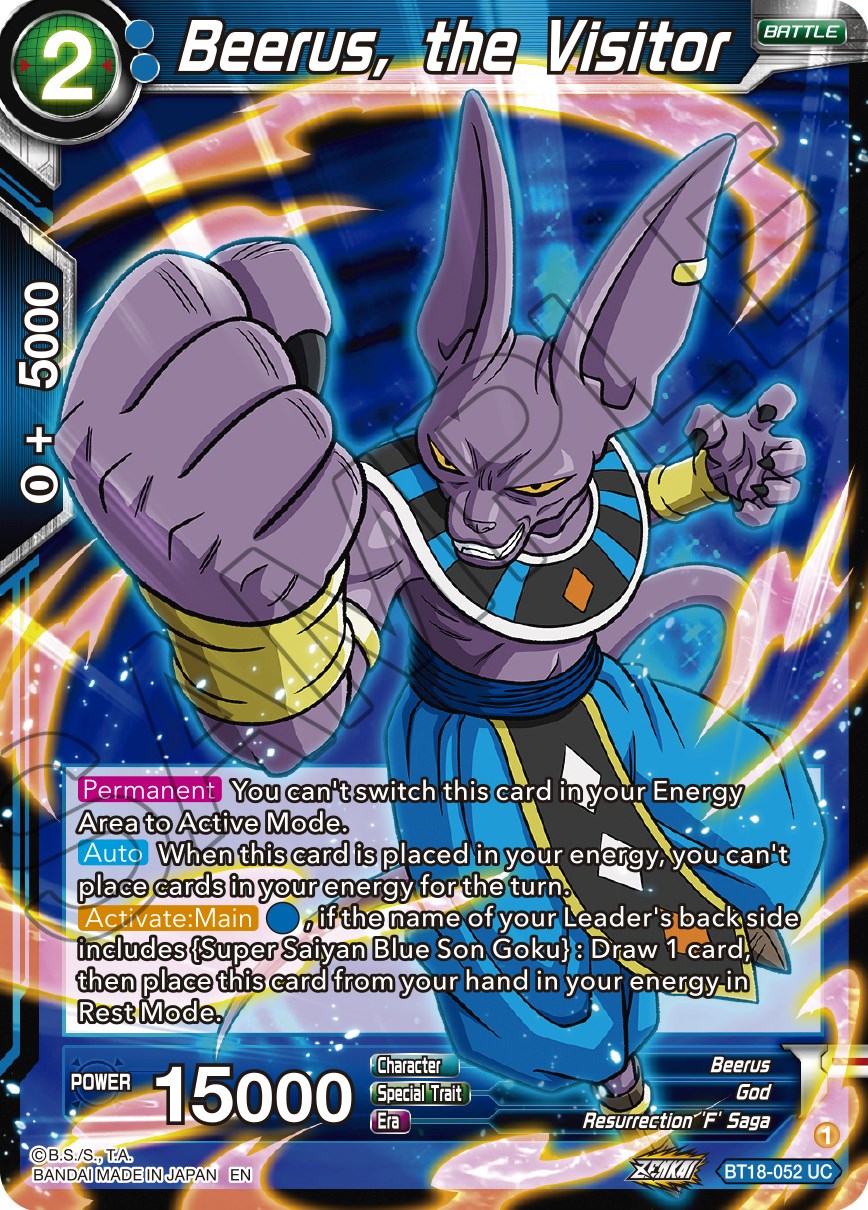 Beerus, the Visitor Dawn of the ZLegends Dragon Ball Super Masters