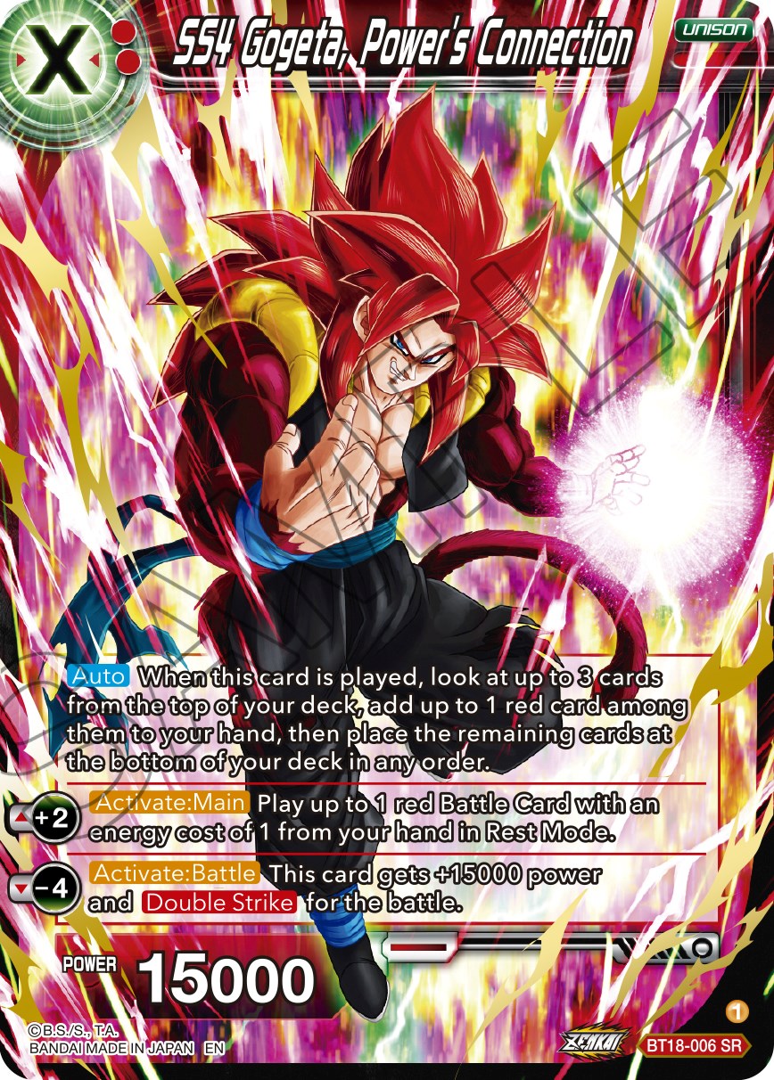 SS4 Gogeta, the Ultimate Fusion - Dawn of the Z-Legends - Dragon Ball Super  CCG