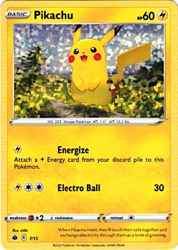 2022 McDONALD'S POKEMON - PIKACHU HOLO CARD - ON HAND