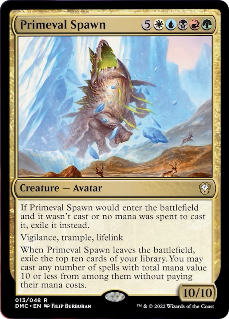 Primeval Spawn Commander Dominaria United Magic The Gathering