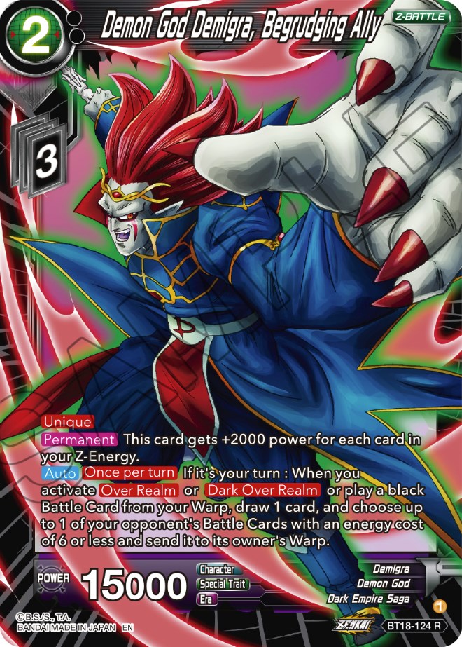 Demon God Demigra, Begrudging Ally - Dawn of the Z-Legends