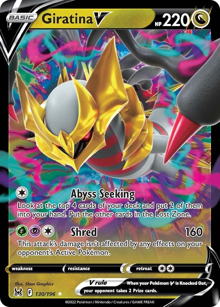 Auction Prices Realized Tcg Cards 2022 Pokemon Sword & Shield Lost Origin Giratina  V