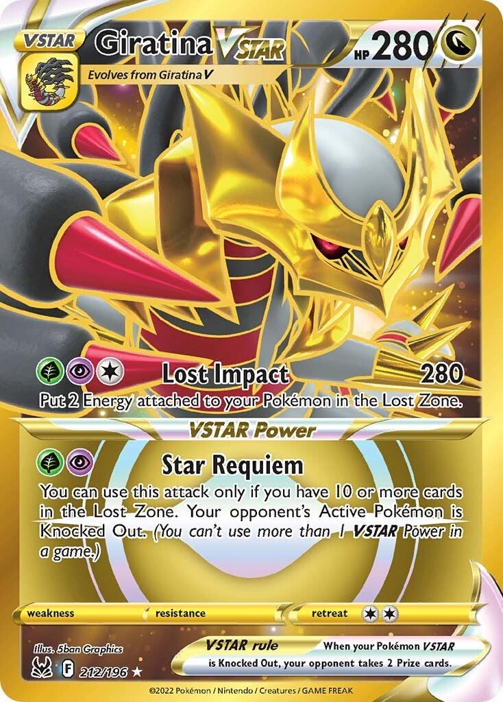 Gold Giratina Card 