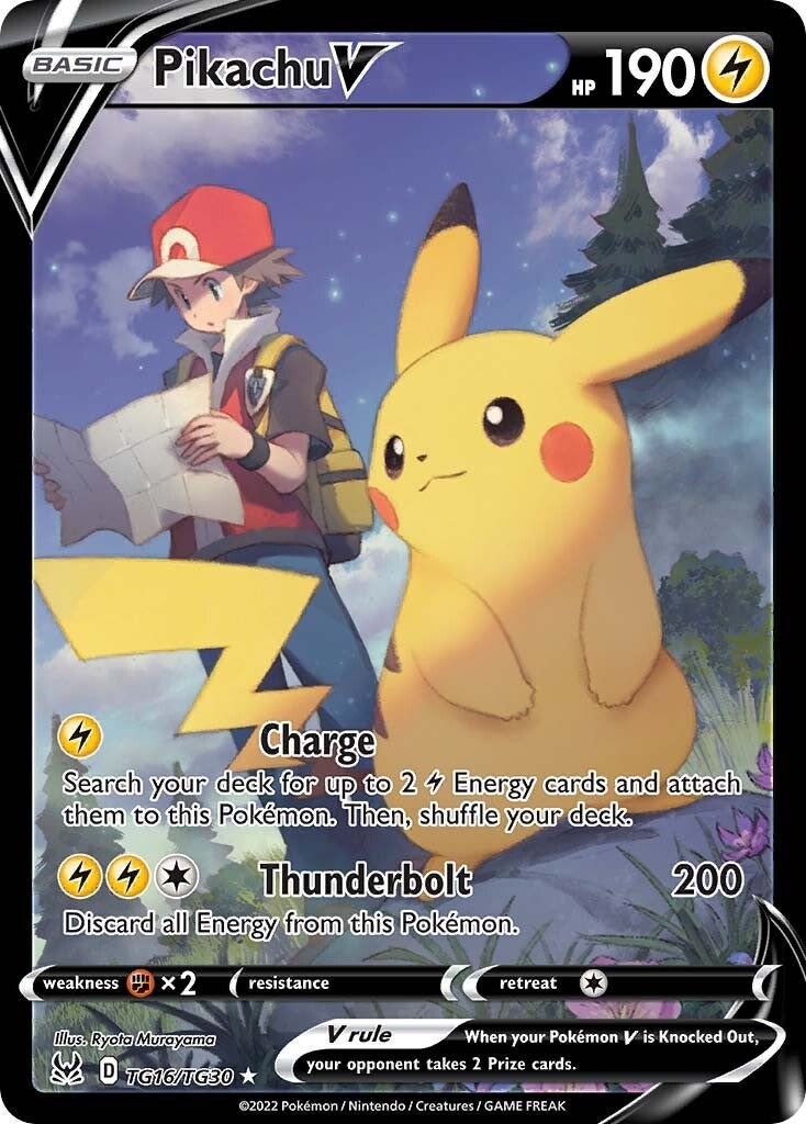 Ash Red Pikachu ex pokemon card