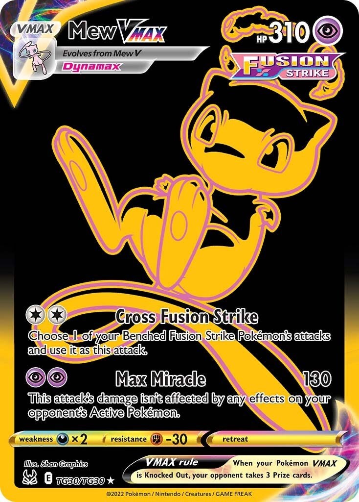 Thai Pokemon Card Shiny Golden Mew Near Mint 25th Anniversary