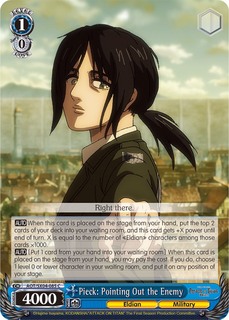 Pieck: Pointing Out the Enemy - Attack On Titan: Final Season - Weiss ...