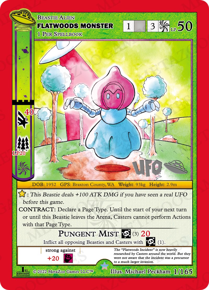 Flatwoods Monster UFO First Edition Spoiler Pack MetaZoo