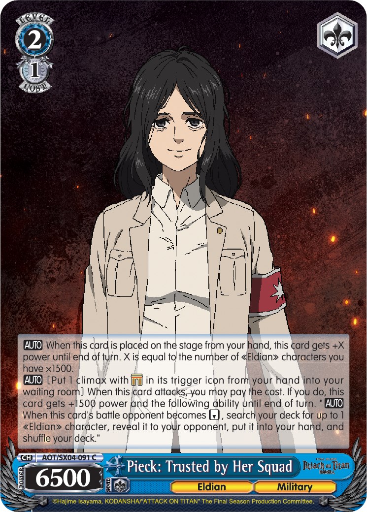 Pieck: Trusted by Her Squad - Attack On Titan: Final Season - Weiss Schwarz