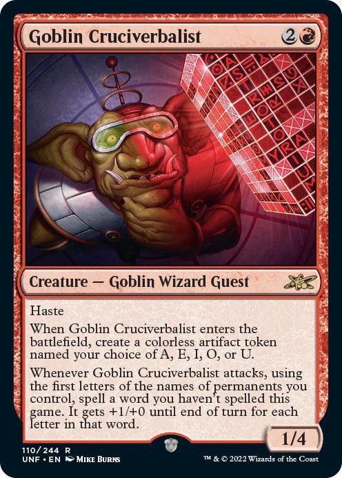 Goblin Cruciverbalist - Unfinity - Magic: The Gathering