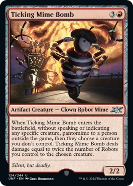 Ticking Mime Bomb - Unfinity - Magic: The Gathering