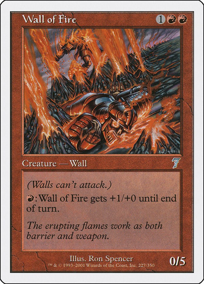 Wall of Fire 7th Edition Magic The Gathering