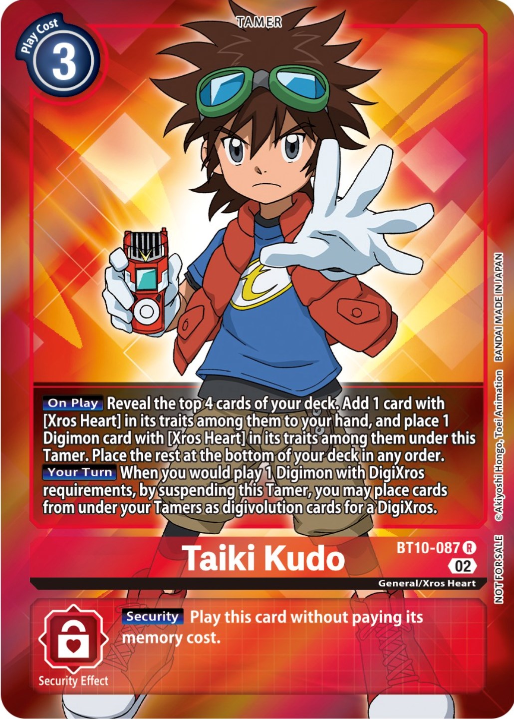 Taiki Kudo (Box Topper) - Xros Encounter - Digimon Card Game