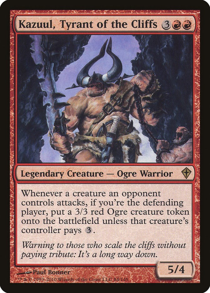 Kazuul tyrant of the cliffs worldwake magic the gathering