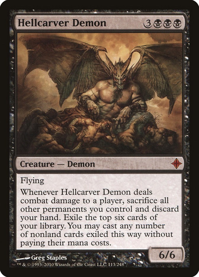 Hellcarver Demon - Rise of the Eldrazi - Magic: The Gathering