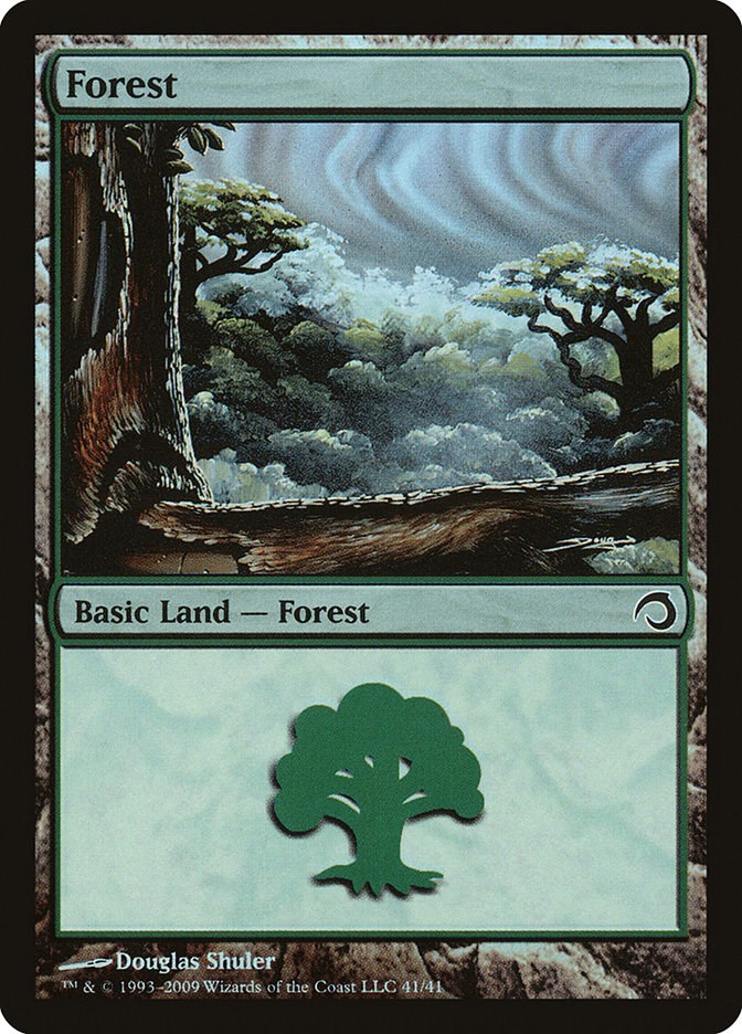 Forest (41) Premium Deck Series Slivers Magic The Gathering
