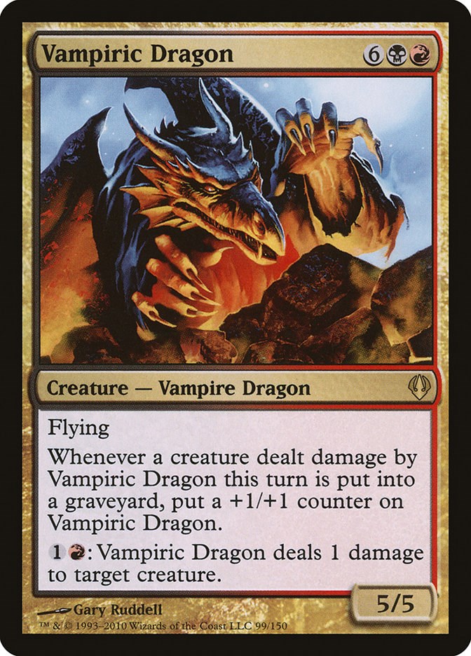 Dragón Vampírico - Magic: The Gathering Carta Individual - Archenemy - Criatura 5/5 Voladora - Rareza Rara