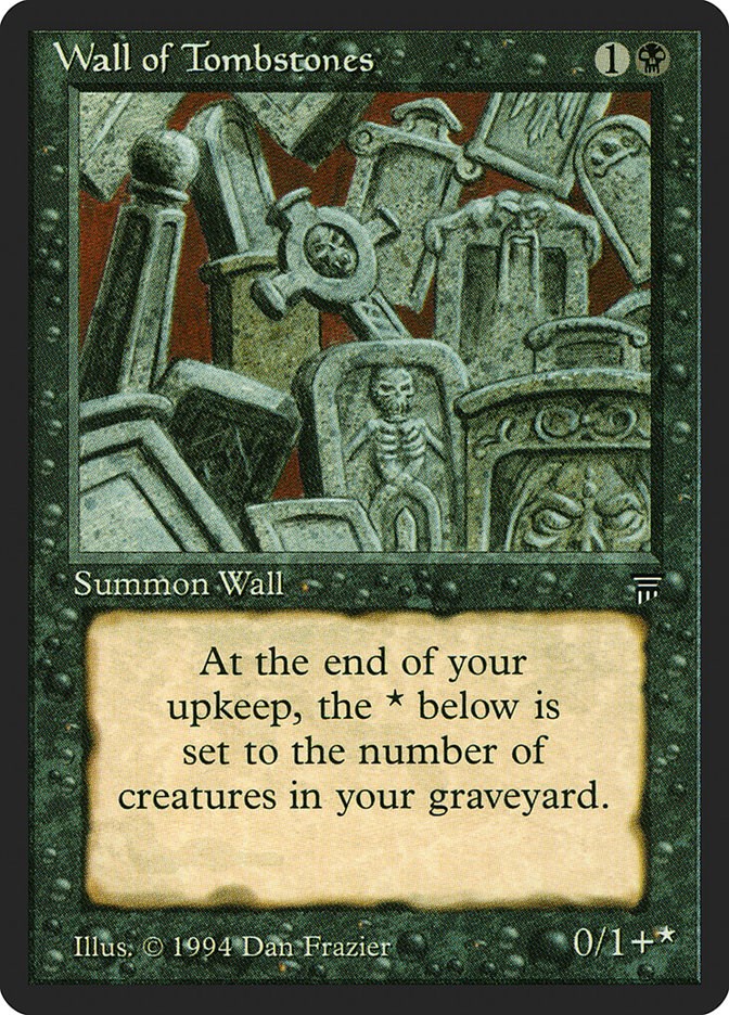 Wall of Tombstones Legends Magic The Gathering