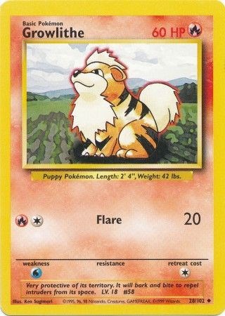 Growlithe card artwork
