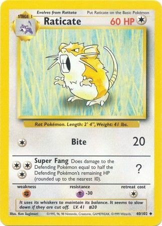Raticate card artwork