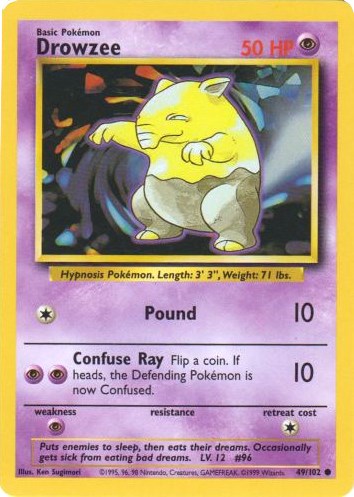 Drowzee card artwork