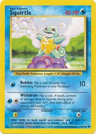 Pokemon Card Base Set Common/Uncommon Lot Collection 63 Cards NM-LP 