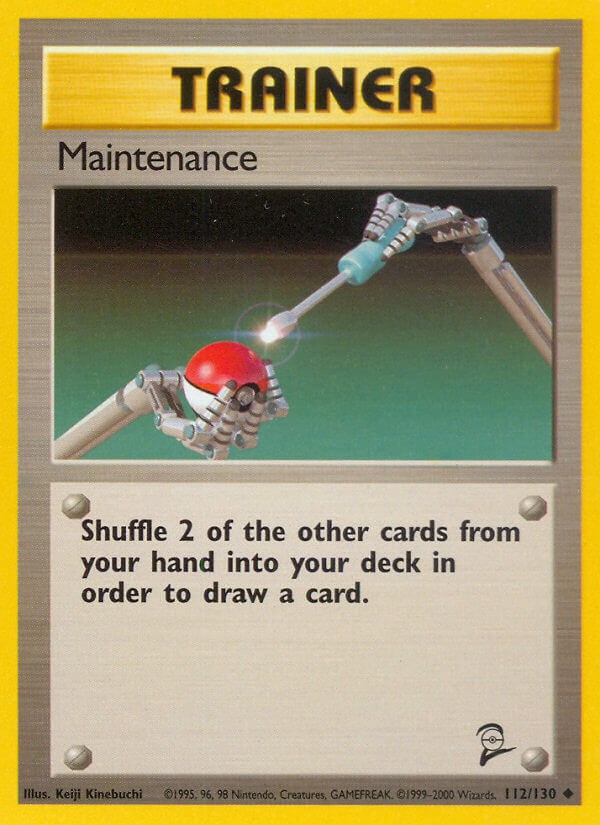 Maintenance card artwork