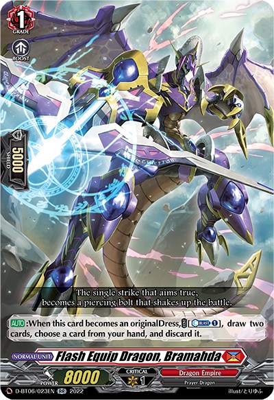 Flash Equip Dragon, Bramahda - Blazing Dragon Reborn - Cardfight Vanguard