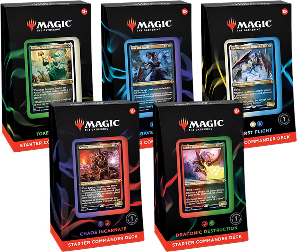 Starter Commander Deck Set Of 5 Starter Commander Decks Magic 