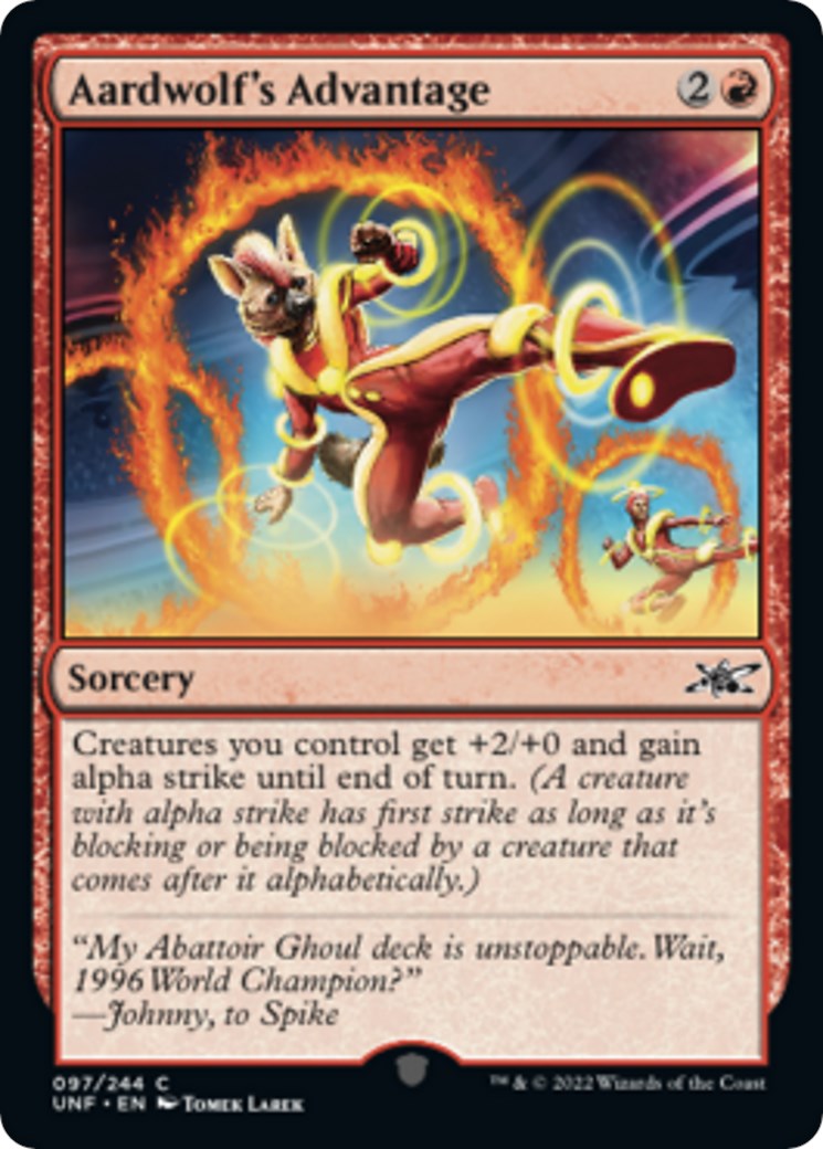 Aardwolf's Advantage Unfinity Magic The Gathering