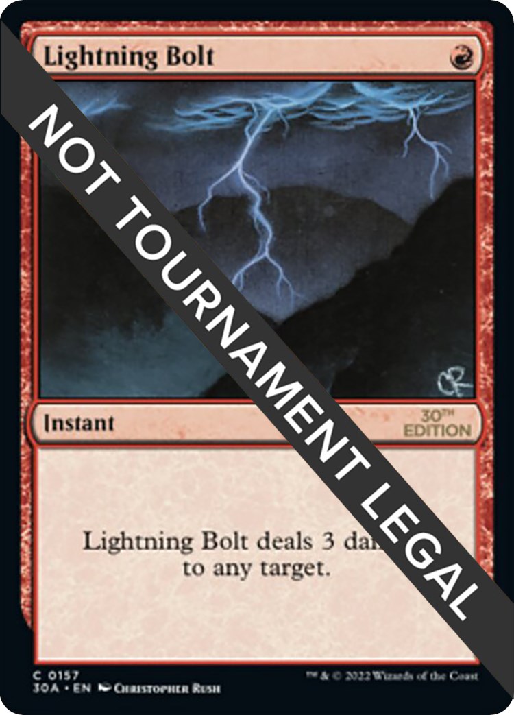 超可爱 旧枠 Lightning Bolt 稲妻 MTG 30th edition マジック：ザ ...