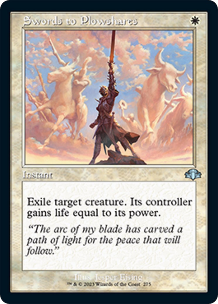 Swords to Plowshares (Retro Frame) Dominaria Remastered Magic The