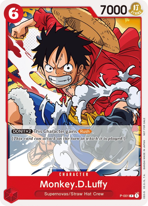 BanDai OPCG One Piece Game TCG Trading Card Monkey D. Luffy