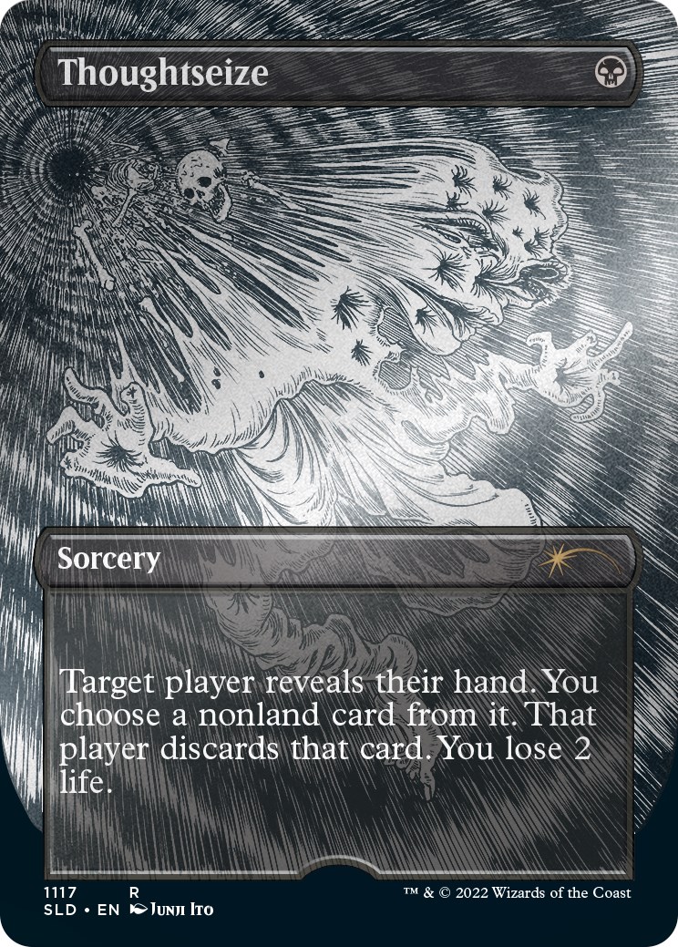 Thoughtseize (Borderless) (Foil Etched) - Secret Lair Drop Series 