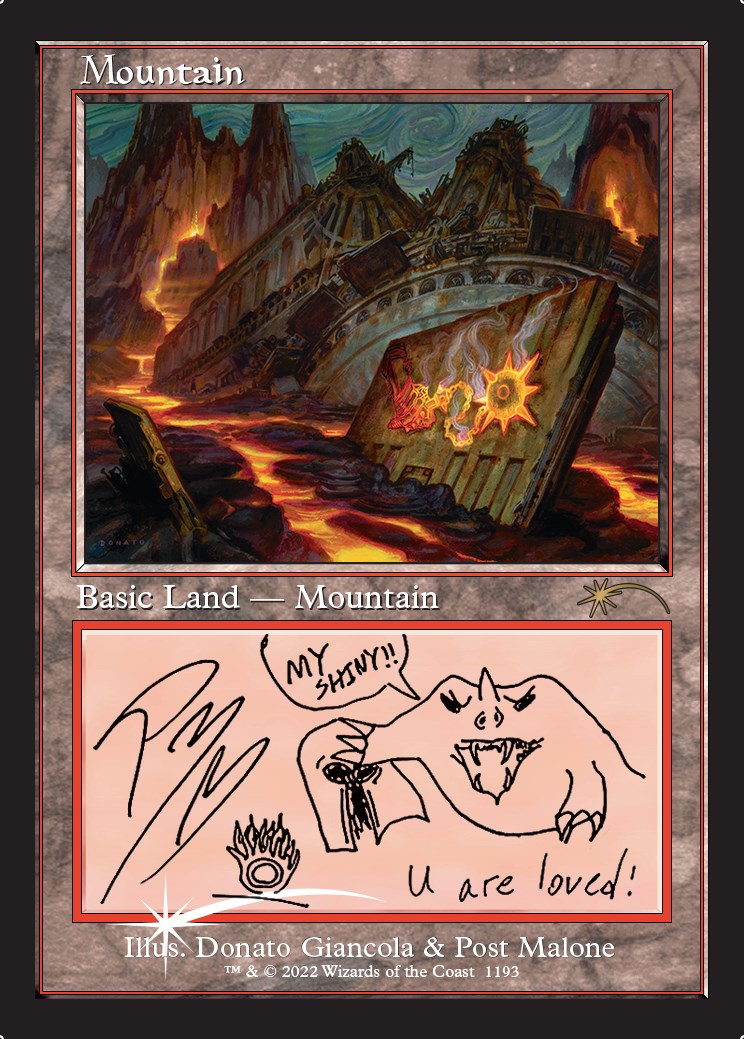 Mountain (Post Malone) Secret Lair Drop Series Magic The Gathering