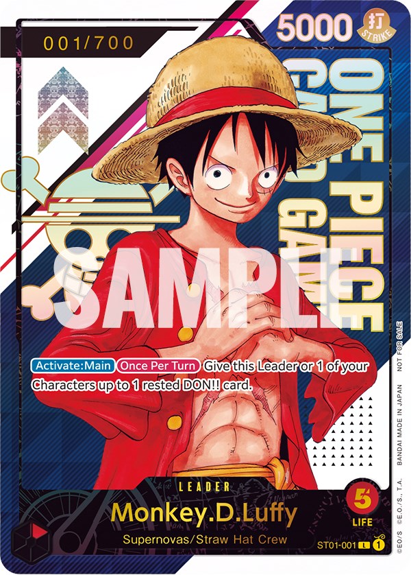 Monkey.D.Luffy ST01001 [Serial Number] One Piece Promotion Cards