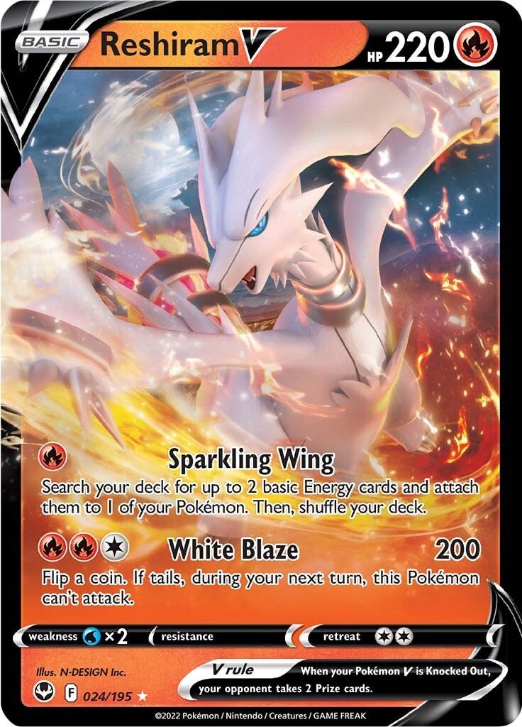 Reshiram V - Sword & Shield: Silver Tempest - Pokemon