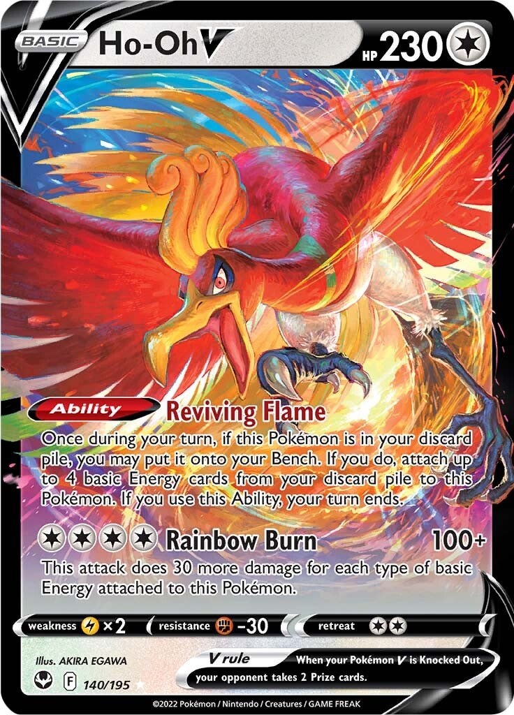 Ho-Oh V Full Art - 187/195 - Silver Tempest – Card Cavern Trading