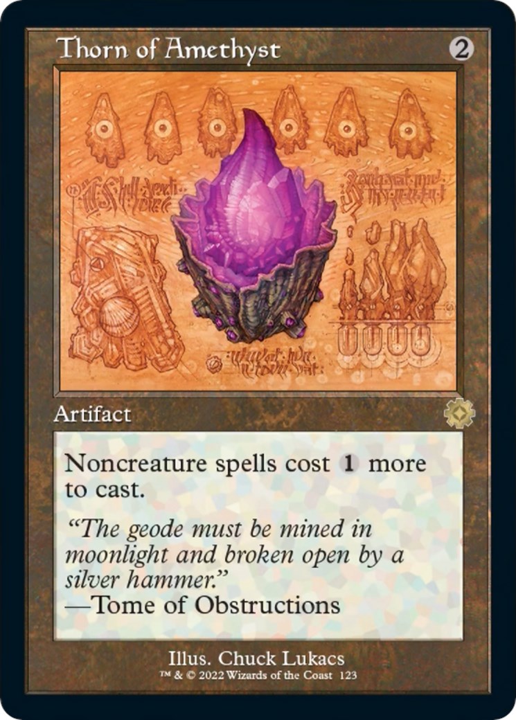 Thorn of Amethyst (Schematic) The Brothers' War Retro Frame Artifacts Magic The Gathering