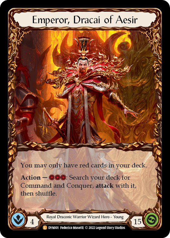 Emperor, Dracai Of Aesir - Dynasty - Flesh And Blood TCG