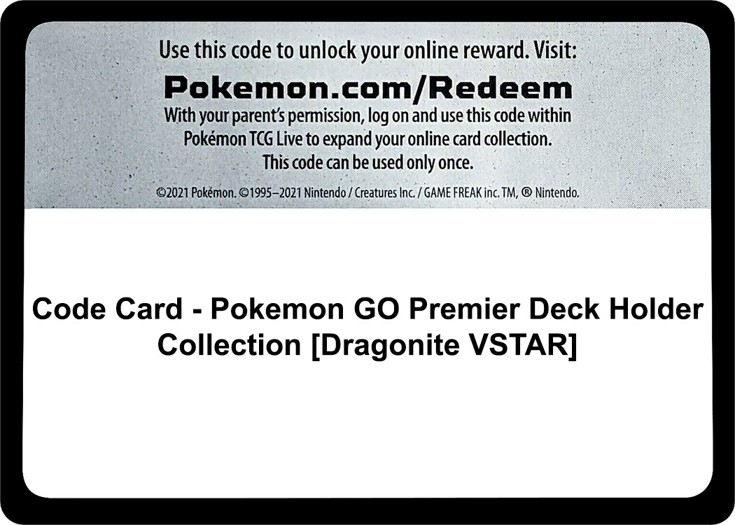 Pokemon Trading Card Game: Pokemon GO Premier Deck Holder Collection -  Dragonite VSTAR