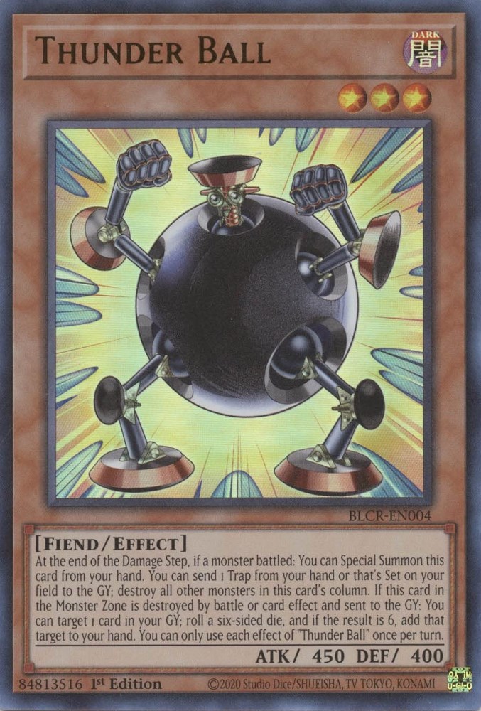 Thunder Ball Battles of Legend Crystal Revenge YuGiOh