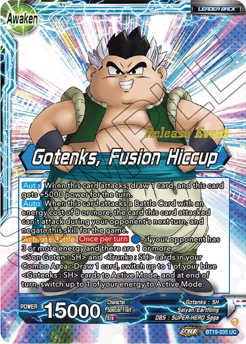 Son Goten & Trunks // Gotenks, Fusion Hiccup (Fighter's Ambition