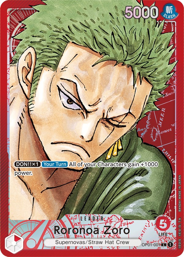Roronoa Zoro (Parallel) OP01-001 L 25th Edition - ONE PIECE Card Game