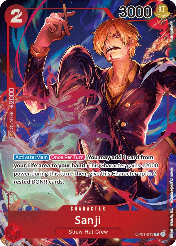 ONE PIECE TCG: SANJI GIFT COLLECTION 2023 OP01-013 PROMO ALTERNATE ALT  ART🔥