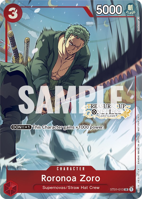 Roronoa Zoro - ST01-013 (Treasure Cup) - One Piece Promotion Cards ...