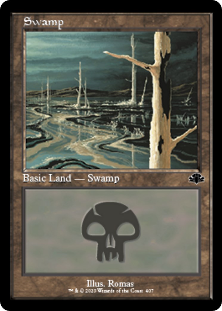 Swamp (407) (Retro Frame) - Dominaria Remastered - Magic: The