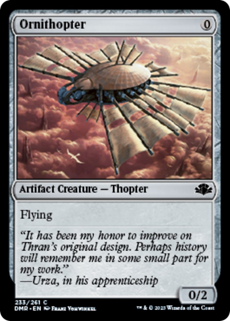 Ornithopter - Dominaria Remastered - Magic: The Gathering