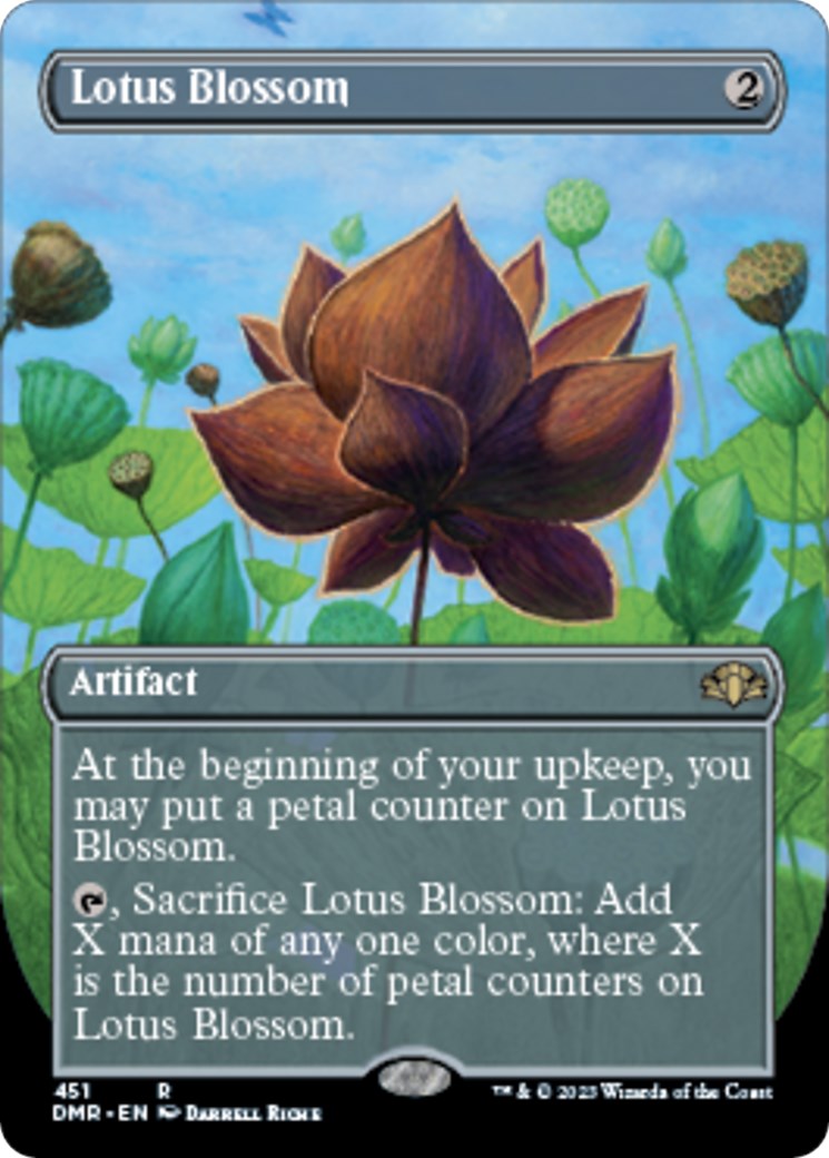 Lotus Blossom Borderless Dominaria Remastered Magic The Gathering 2554